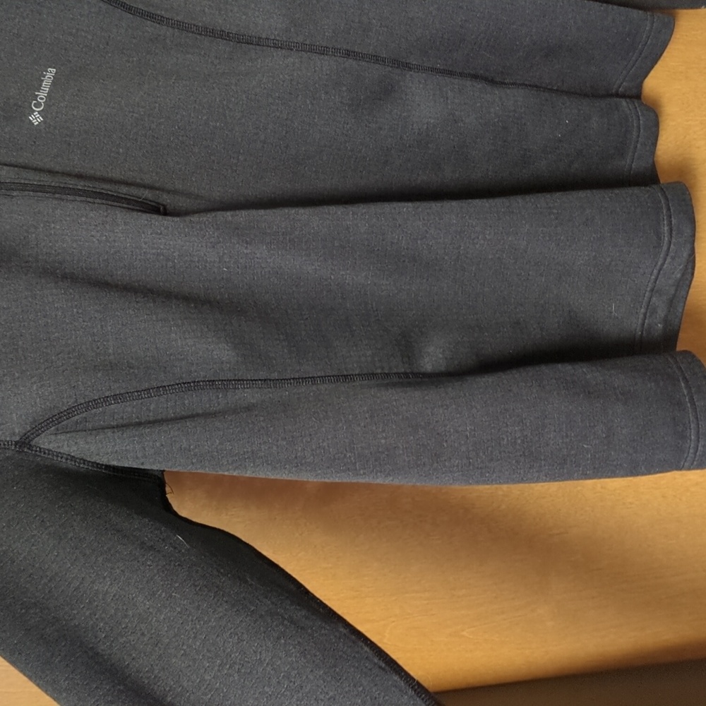 Columbia Park View 1/2 Zip Grid Fleece Jacket Omni-Wick Gray Thumbholes - Picture 2 of 14